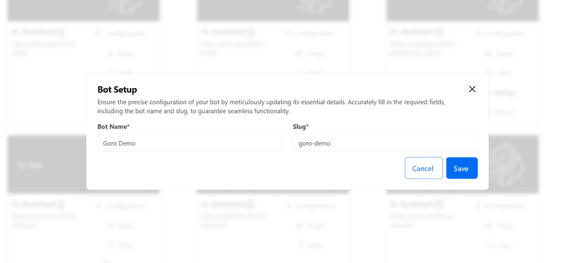 Business Assistant settings button
