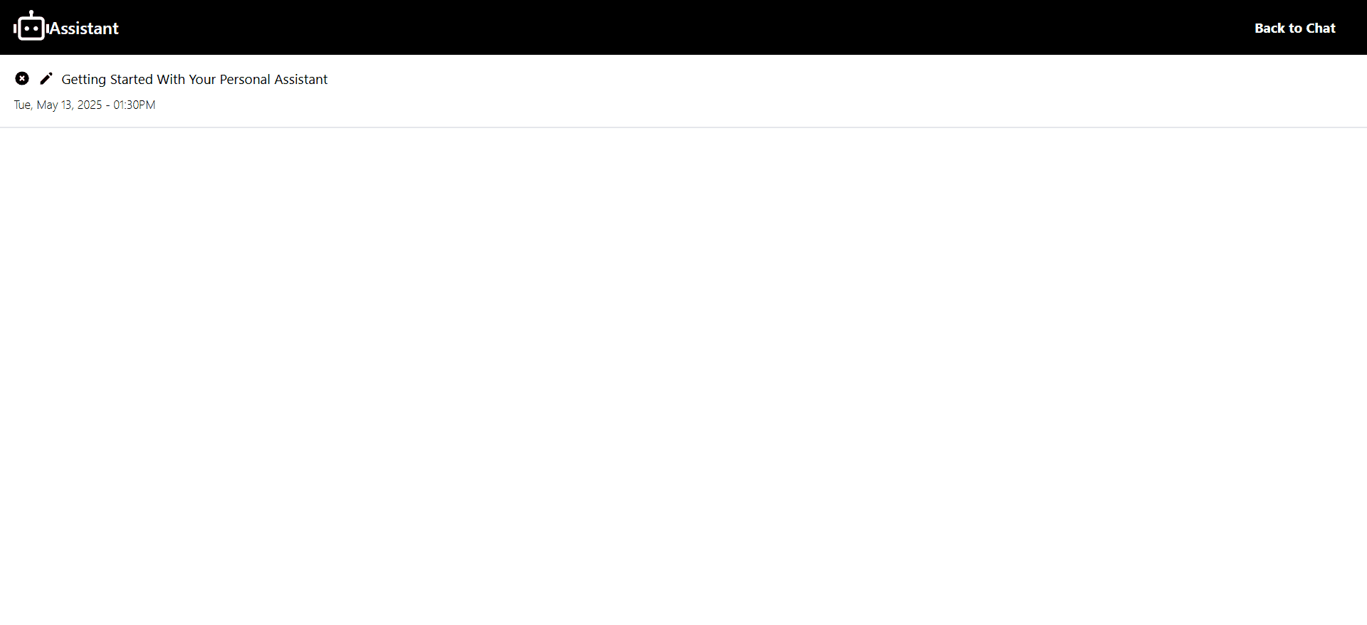 Chat history interface