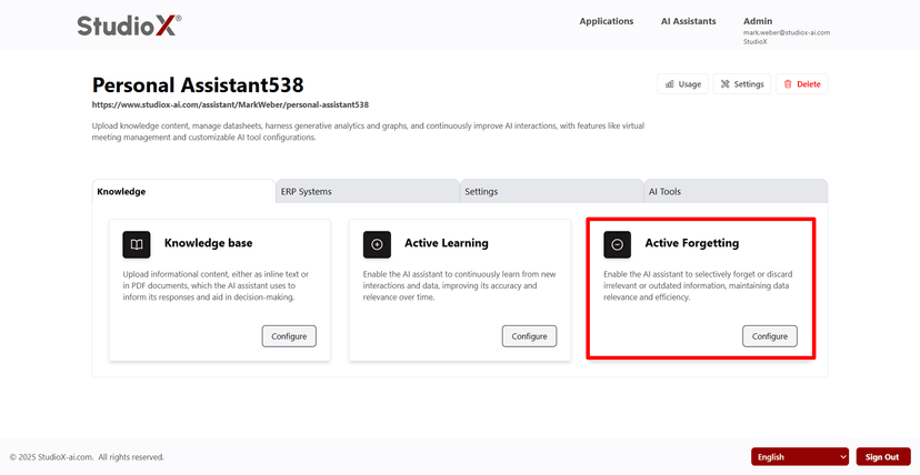 Active forgetting overview
