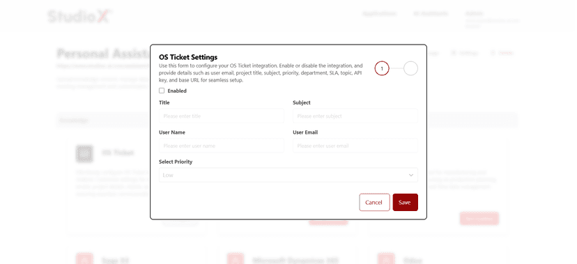 OS Ticket integration setup