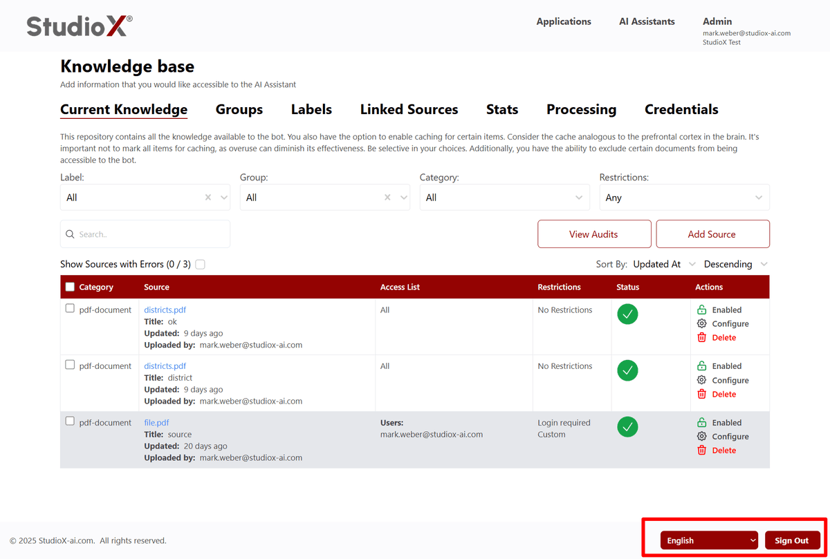 Language and UI Options Screenshot