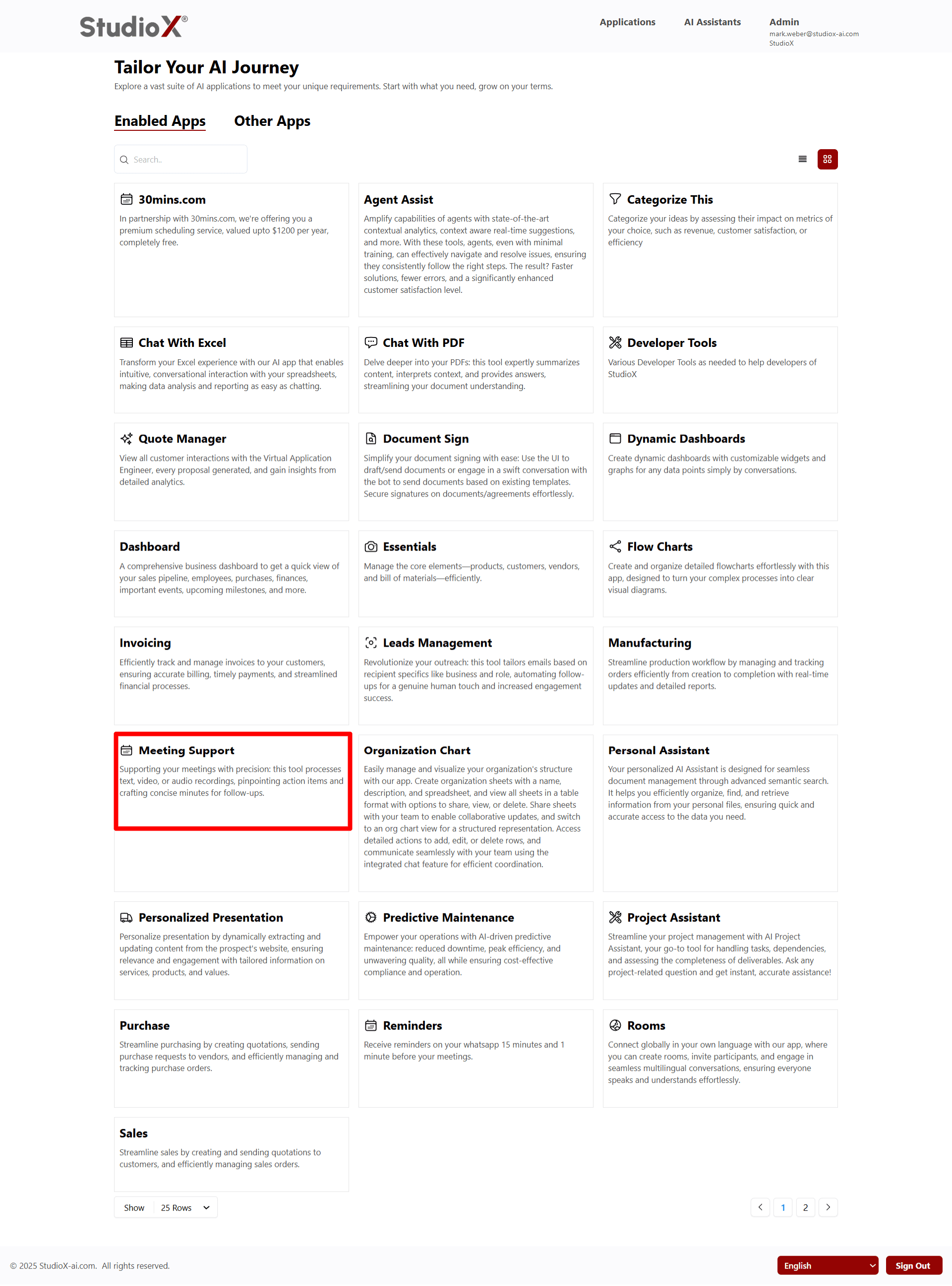 Meeting Support Interface