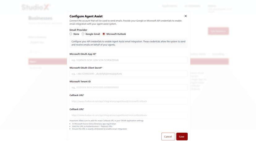 Agent Assist Configuration