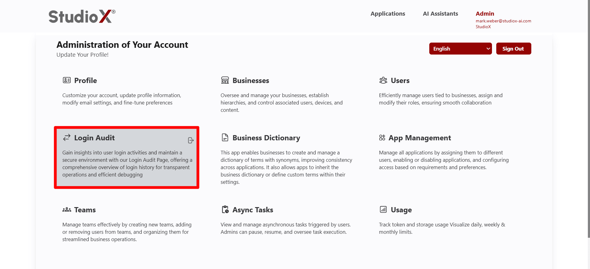 Login Audit Main Interface