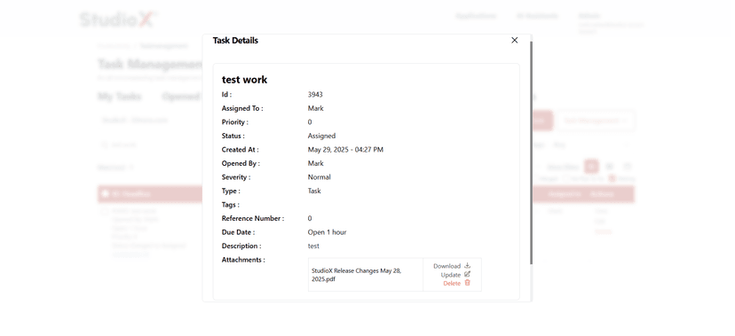 Task details view screenshot